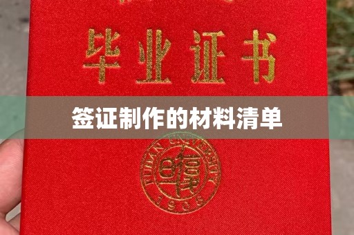 陆河签证制作的材料清单